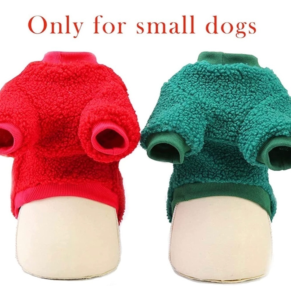 2PCS Dog Sweaters Christmas Outfits for Chihuahua Yorkie Warm Knitted Ho… - Picture 3 of 5